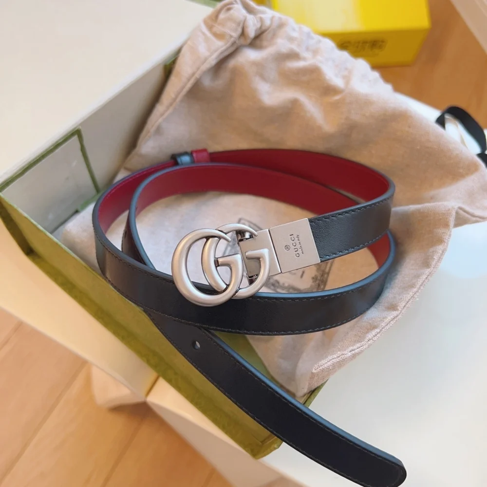 Gucci Black and Red Womens Belt - Picture 7 of 9